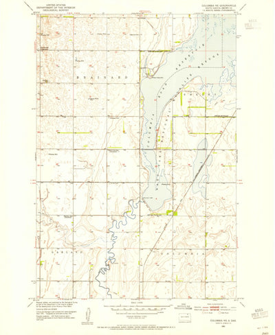 United States Geological Survey Columbia NE, SD (1952, 24000-Scale) digital map