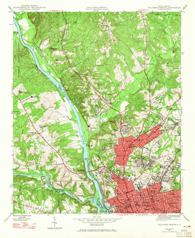 United States Geological Survey Columbia North, SC (1947, 24000-Scale) digital map