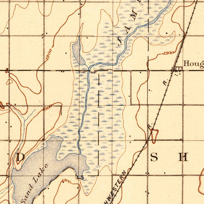 United States Geological Survey Columbia, SD-ND (1896, 125000-Scale) digital map