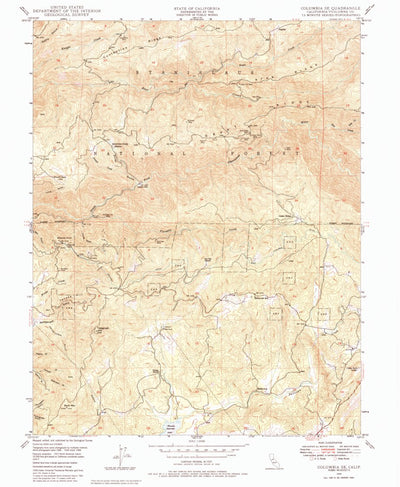 United States Geological Survey Columbia SE, CA (1948, 24000-Scale) digital map