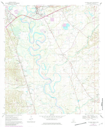 United States Geological Survey Columbia South, MS (1970, 24000-Scale) digital map