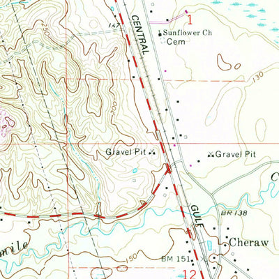 United States Geological Survey Columbia South, MS (1970, 24000-Scale) digital map