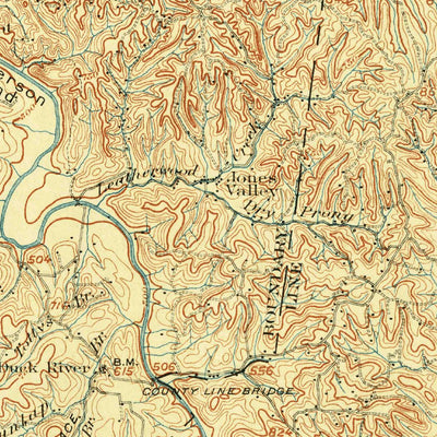 United States Geological Survey Columbia, TN (1901, 125000-Scale) digital map