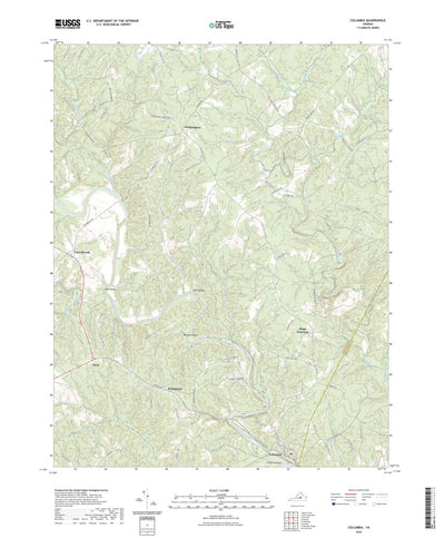 United States Geological Survey Columbia, VA (2022, 24000-Scale) digital map