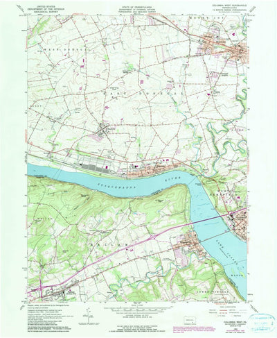 United States Geological Survey Columbia West, PA (1964, 24000-Scale) digital map