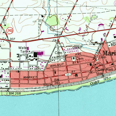 United States Geological Survey Columbia West, PA (1997, 24000-Scale) digital map