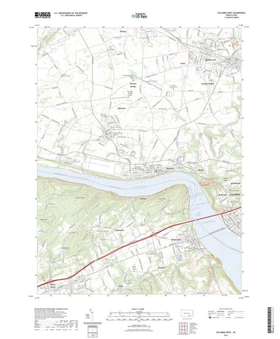 United States Geological Survey Columbia West, PA (2023, 24000-Scale) digital map