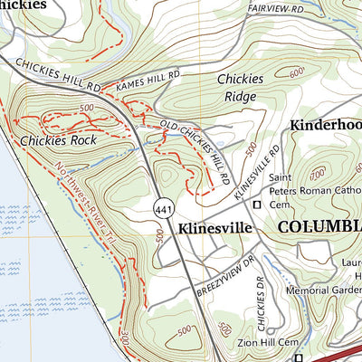 United States Geological Survey Columbia West, PA (2023, 24000-Scale) digital map
