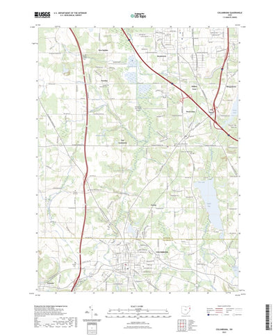 United States Geological Survey Columbiana, OH (2023, 24000-Scale) digital map