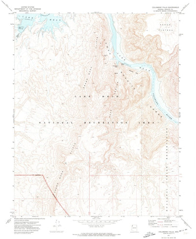 United States Geological Survey Columbine Falls, AZ (1971, 24000-Scale) digital map