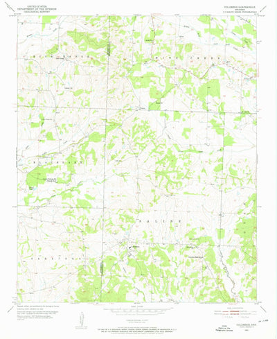 United States Geological Survey Columbus, AR (1951, 24000-Scale) digital map