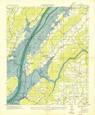 United States Geological Survey Columbus City, AL (1936, 24000-Scale) digital map