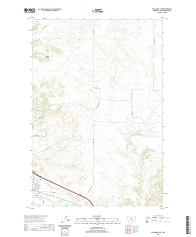 United States Geological Survey Columbus East, MT (2020, 24000-Scale) digital map