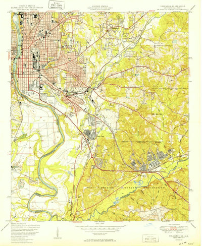 United States Geological Survey Columbus, GA-AL (1949, 24000-Scale) digital map