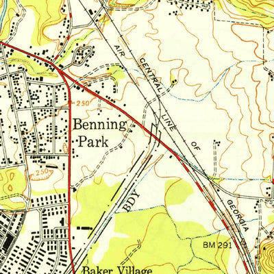 United States Geological Survey Columbus, GA-AL (1949, 24000-Scale) digital map