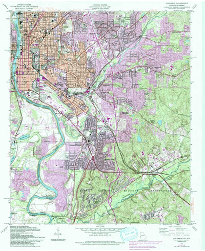 United States Geological Survey Columbus, GA-AL (1955, 24000-Scale) digital map