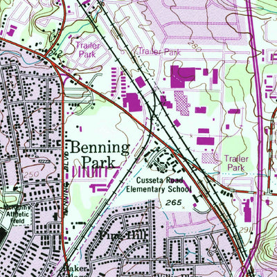 United States Geological Survey Columbus, GA-AL (1955, 24000-Scale) digital map