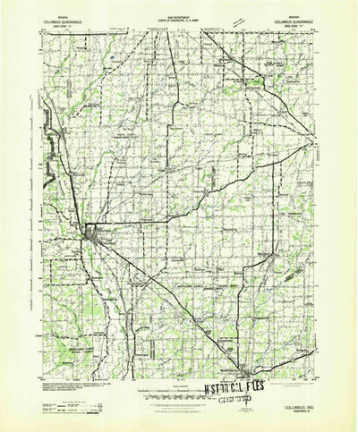 United States Geological Survey Columbus, IN (1942, 125000-Scale) digital map