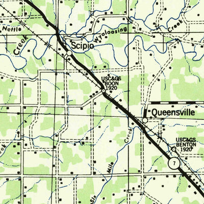 United States Geological Survey Columbus, IN (1942, 125000-Scale) digital map