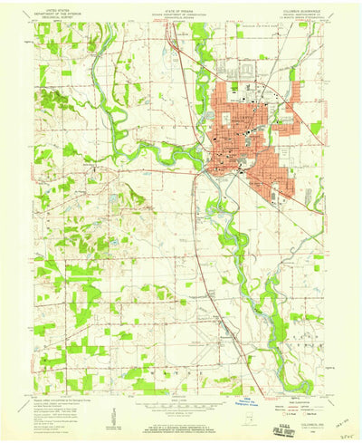 United States Geological Survey Columbus, IN (1958, 24000-Scale) digital map