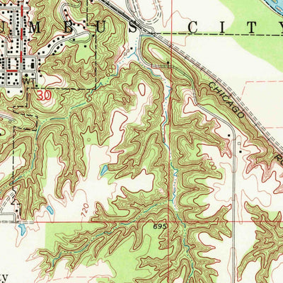 United States Geological Survey Columbus Junction, IA (1970, 24000-Scale) digital map
