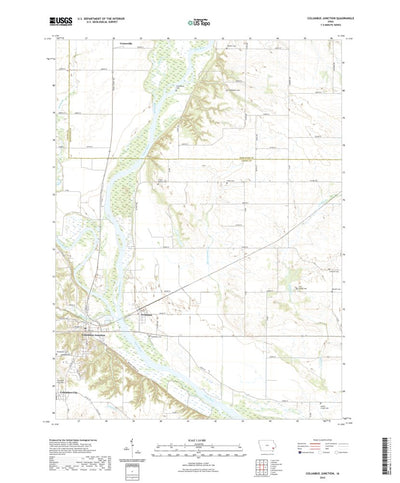 United States Geological Survey Columbus Junction, IA (2022, 24000-Scale) digital map