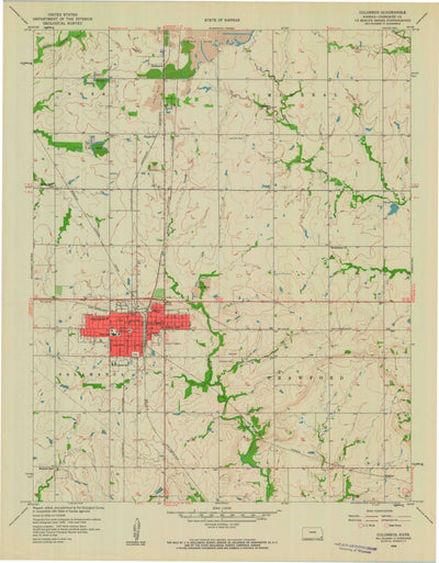 United States Geological Survey Columbus, KS (1958, 24000-Scale) digital map
