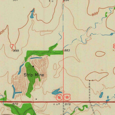 United States Geological Survey Columbus, KS (1958, 24000-Scale) digital map