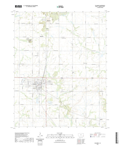 United States Geological Survey Columbus, KS (2022, 24000-Scale) digital map