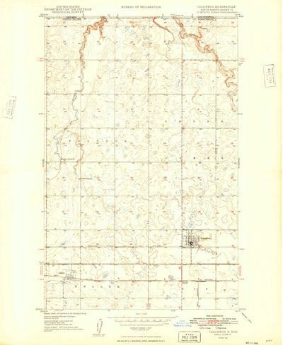 United States Geological Survey Columbus, ND (1949, 24000-Scale) digital map