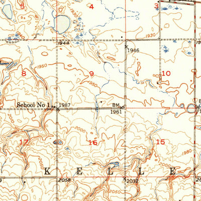 United States Geological Survey Columbus, ND (1950, 62500-Scale) digital map