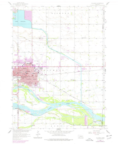 United States Geological Survey Columbus, NE (1958, 24000-Scale) digital map
