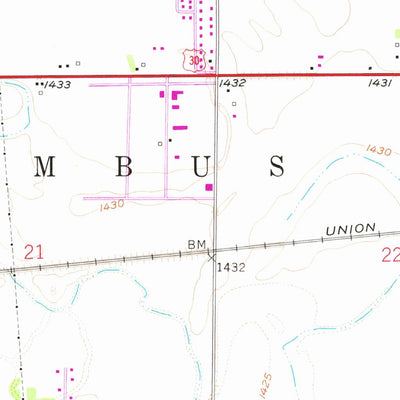 United States Geological Survey Columbus, NE (1958, 24000-Scale) digital map