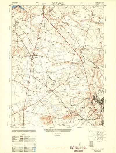 United States Geological Survey Columbus, NJ (1948, 24000-Scale) digital map