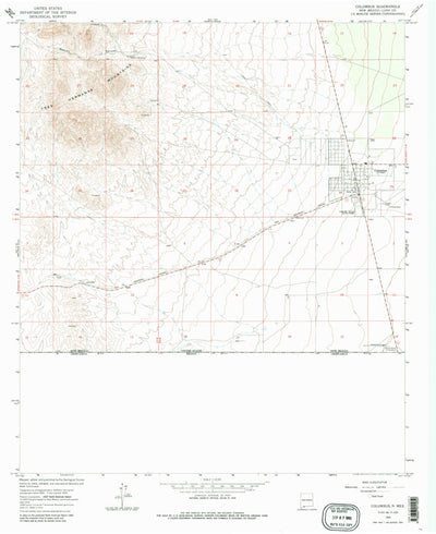 United States Geological Survey Columbus, NM (1965, 24000-Scale) digital map