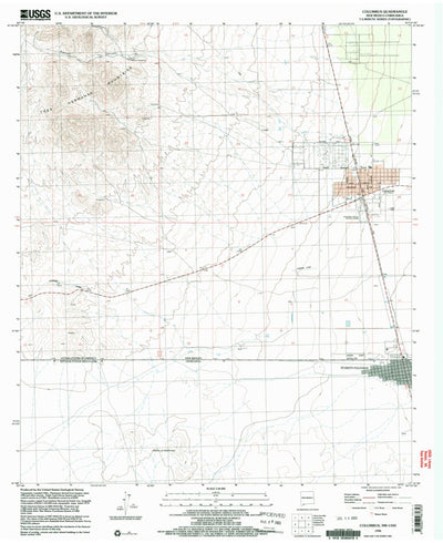 United States Geological Survey Columbus, NM (1996, 24000-Scale) digital map
