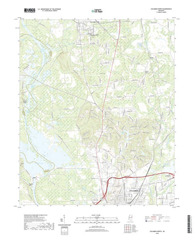 United States Geological Survey Columbus North, MS (2020, 24000-Scale) digital map