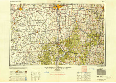 United States Geological Survey Columbus, OH-WV (1947, 250000-Scale) digital map