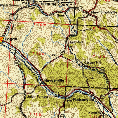 United States Geological Survey Columbus, OH-WV (1947, 250000-Scale) digital map