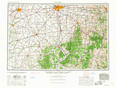 United States Geological Survey Columbus, OH-WV (1961, 250000-Scale) digital map