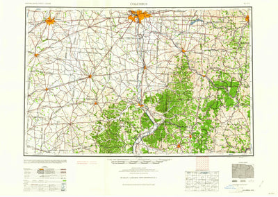 United States Geological Survey Columbus, OH-WV (1962, 250000-Scale) digital map