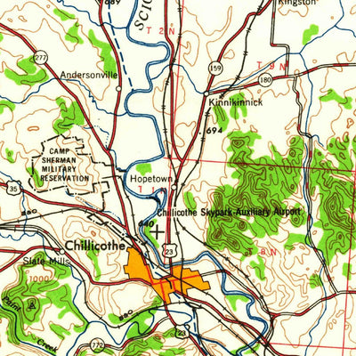 United States Geological Survey Columbus, OH-WV (1962, 250000-Scale) digital map