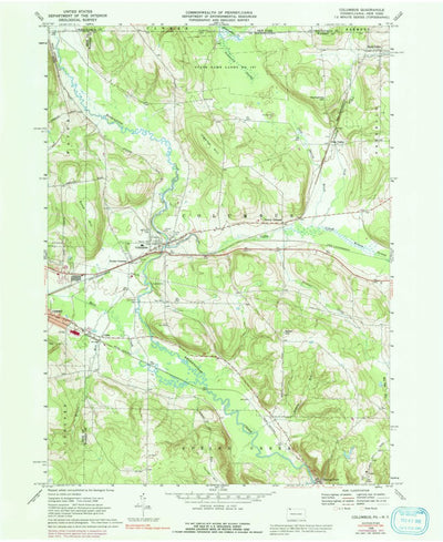 United States Geological Survey Columbus, PA-NY (1968, 24000-Scale) digital map