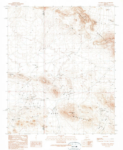 United States Geological Survey Columbus Peak, AZ (1990, 24000-Scale) digital map