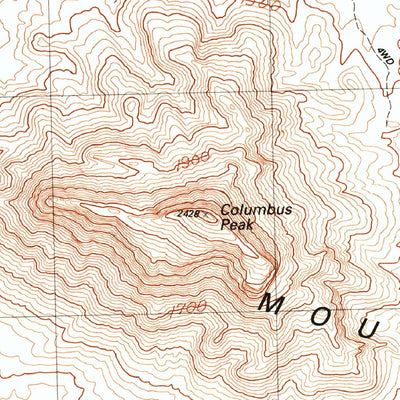 United States Geological Survey Columbus Peak, AZ (1990, 24000-Scale) digital map