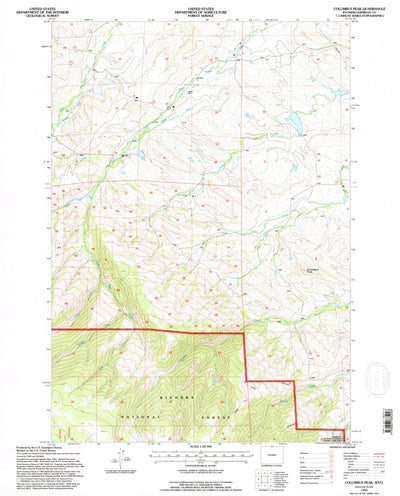 United States Geological Survey Columbus Peak, WY (1993, 24000-Scale) digital map
