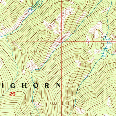 United States Geological Survey Columbus Peak, WY (1993, 24000-Scale) digital map