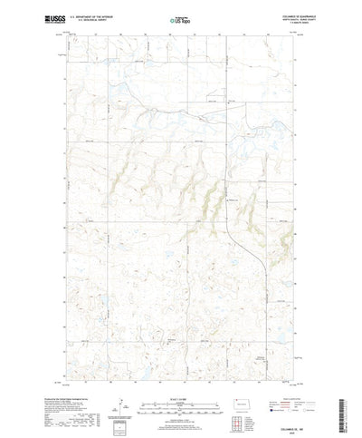 United States Geological Survey Columbus SE, ND (2020, 24000-Scale) digital map