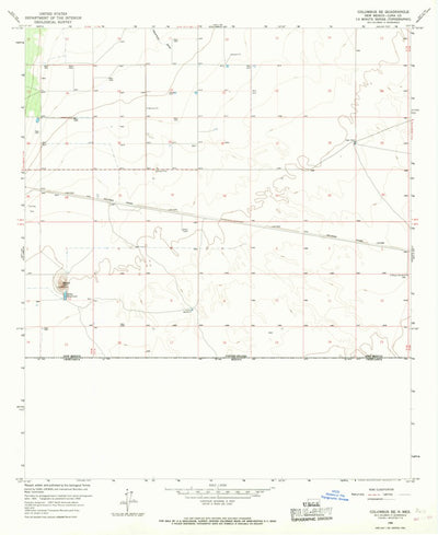United States Geological Survey Columbus SE, NM (1966, 24000-Scale) digital map