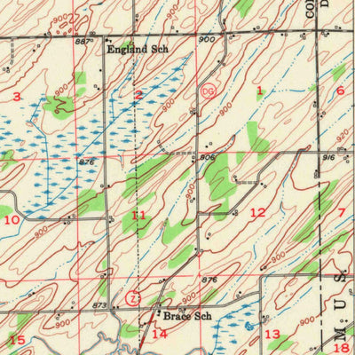 United States Geological Survey Columbus, WI (1955, 62500-Scale) digital map